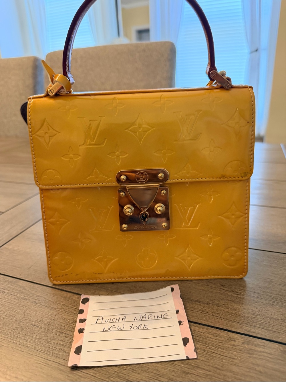 Louis Vuitton Vernis Yellow Spring Street Bag